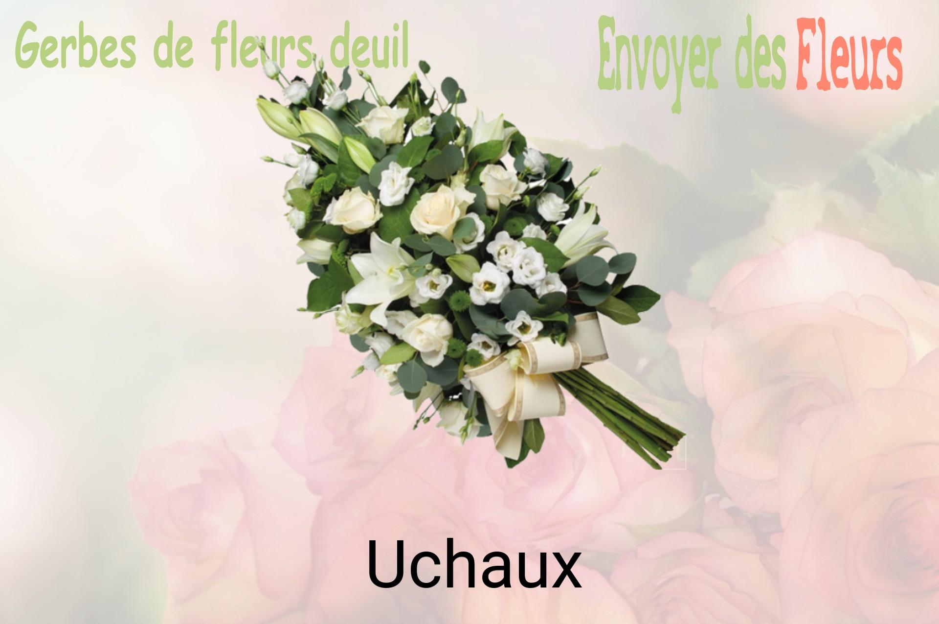 Gerbe de fleurs de deuil livrée à Uchaux